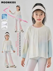 Moonkids | Áo Thun Tay Dài Cho Bé Gái Chống Thấm Nhanh