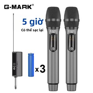Micro Không Dây G-MARK X220U Micrô Karaoke Có Bộ Thu Pin Lithium Có Thể Sạc Lại 5 Giờ UHF 520-580 MHz Micro Động Cầm Tay Dành Cho Loa