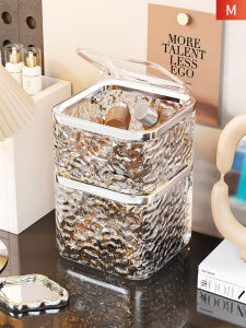 Acrylic Desktop Organizer Box Transparent Skin Care Essence Sample Holder Cosmetic Sample Holder Square Plastic Storage Box