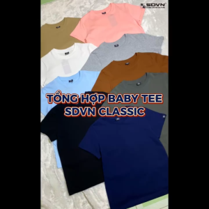 Áo Thun Baby Tee Trơn Nữ cotton 100% Brand Chính Hãng SDVN