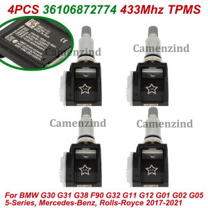 4Pcs OEM 36106872774 36106887147 6887140-01 Tire Pressure Sensor TPMS 433Mhz For BMW G30 G31 G38 F90 G32 G11 G12 G01 G02 G05