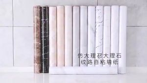 Wallpaper Sticker Dinding Marmer Kombinasi Krem Ukuran 45Cm X 8Meter