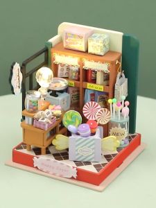Emerie Yara DIY Miniature Dollhouse Kit - Happy Sugar - w/ LED Lights and Dust Cover - Hobby | Craft | Gifts