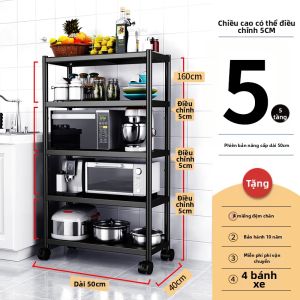 HANYUXUAN | Kệ Lưu Trữ Bếp Đa Năng Đứng Sàn Nhiều Tầng