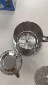 Phin cafe inox Long Cam Lưới Vặn Size 10cm