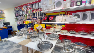 Nồi chảo phủ chống dính iMat Hybrid Ceramic lòng đen 18 I20 I24 I26 I28 I30cm. Dùng bếp từ bếp ga bếp điện hồng ngoại