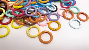 200pcs 25mm Spring O Buckle Ring/Paint Color Alloy Spring Buckle/Round Opening Spring Ring Keychain