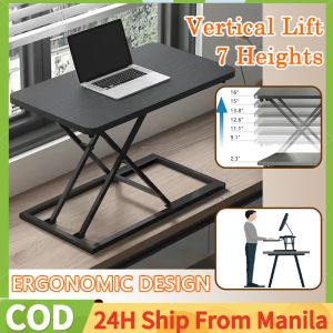 Adjustable Sitting Standing Convertible Desk Ultra-Thinworkstation Riser With Height-Adjustable Foldable 32 Inchs Standing Computer Desk Laptop Stands Ergonomic For Home Office
