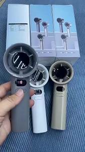 Quạt Cầm Tay Mini Không Cánh Tốc Độ Cao 120 Cấp Độ Sạc USB Làm Mát Mi Mắt Dùng Cá Nhân