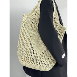 กระเป๋าถือผ้าไนลอนขนาดใหญ่สำหรับผู้หญิง กระเป๋าถือทรงทรงกลมแบบทันสมัย ​​กระเป๋าสะพายไหล่ข้างเดียวแบบโปร่งใสสำหรับเดินทาง