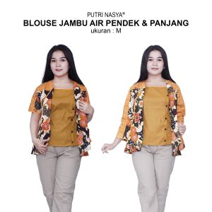 Blouse Big Size Wanita Atasan Batik Lengkap S-M-L-XL-2L-3L-4L-5L-6L-7L Model Blus Jumbo Seragam Batik LD 140 / Atasan Formal Kantor Wanita / Pakaian Batik Kekinian Super Big Bahan Katun Kerja Wanita / Pakaian Modern Trendy Batik Terbaru
