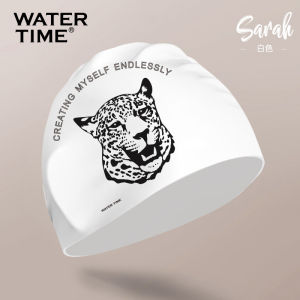 WaterTime Silicone Swimming Cap Womens Waterproof Comfortable Long Hair Special Cute Large Size Ear Protection Swim Cap