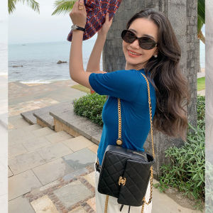 Ultra-Thin Wool Knitted round Neck Short Sleeve T-Shirt Yangzi Spun Yarn 2025 Summer New Womens Sweet Style Straight Cut