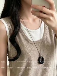 Elegant Vintage Minimalist Luxury Necklace Geometric Pendant