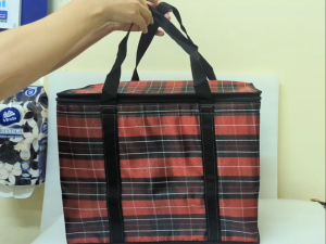 túi giữ nhiệt loại lớn hình hộp vải bố dầy 38x22cm cao 30cm. Tx90
