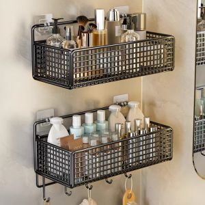 Wall Mounted Bathroom Storage Shelf No Drilling
