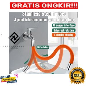 [ BISA UNTUK SEMUA MODEL KRAN !!! ] Selang Flexible Ekstensi Pipa Keran Air Universal 360 Derajat Sambungan Kran Air Fleksibel Filter Air Sambungan Keran Wastafel Kamar Mandi Toilet