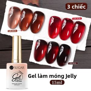 Bộ Sơn Gel Trong Suốt Màu Trắng Sữa UR SUGAR 3 Tuýp 15ml Bán Vĩnh Cửu Dùng Đèn UV Tẩy Được Dành Cho Mùa Xuân Hè