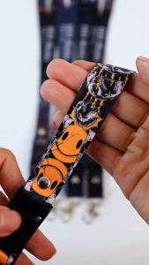 ID Holder Lanyard Custom Nama Satuan Skull Series Tali Lanyard Gantungan HP Aesthetic Gantungan Holder Hanging Wallet Murah