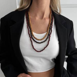 Salircon Bohemia Multi-layer Wood Beads Choker Necklace Women 2026 Fashion Long Sweater Chain Necklace Party Neck Jewelry Gift