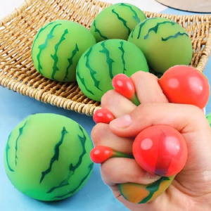 Fruit Watermelon Squeeze Toys Slow Rebound Red Vent Ball Decompression Toys