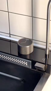 [OKLIFE. SG]SUS 304 Stainless Steel Large Single Sink Waterfall Digital Display Multifunctional Embossed Honeycomb Sink