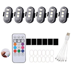 Car Strobe Light 8Color Remote Motorcycle Flash Led Anti-collision Warning Lamp Waterproof Wireless Remote Control For Car Bike