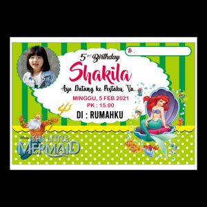 100 pcs dan 50 pcs undangan ultah anak