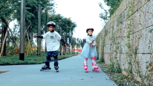 NE.Kids Sepatu Roda 3 Anak Paket Fullset Helm dan Dekker Pengaman Komplit