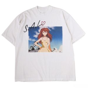 Bandai | Gospel Warrior Asuka Spring/Summer New Cotton Short sleeved Shirt Family Matching Soft Loose T-shirt Kids Large Comfortable Top