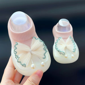 Princess Style Baby Girl Shoes Breathable Slip-On Soft Bottom Anti-Slip Toddler Shoes for 0-1 2 Years Old Children
