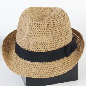 Red Jazz Style Womens Straw Hat Casual Spring Summer Autumn Travel Outfit Matching Cap Brim Upturned Cone Top Short Eave