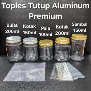 Harga 10pcs Toples Tutup Aluminium Pala Sambal Bulat dan Kotak