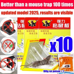 100% success rate of catching mice🐀 Rat glue trap strong Sticky mouse to the point of no escape Mouse trap glue Rat trap 10 PC Masa penggunaan yang lama Racun tikus diberikan secara percuma Gam tikus paling kuat 捕鼠神器 老鼠胶 老鼠贴纸
