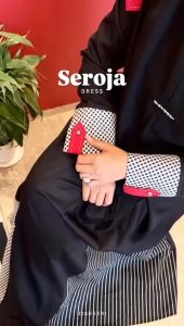 ZISHEERI SEROJA DRESS GAMIS KATUN ANGGUN ELEGAN DAN KEKINIAN