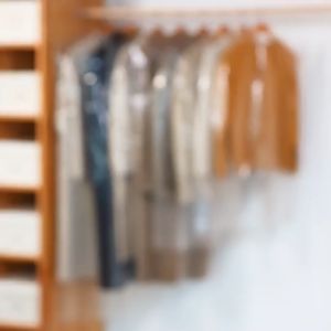 100Pcs 60*90cmTransparent Plastic Clothes Dust Cover Dry Cleaning Hanging Dust Proof Garment Bags