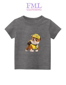 Kaos Anak Laki-Laki Tema Kartun PAW PATROL Rubbel- Desain Lucu & Bahan Katun PE Halus (2-10Tahun)