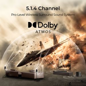 ULTIMEA Skywave Series 5.1.4ch Soundbar Dolby Atmos Home Theater System with Wireless Subwoofer Sky Sound Effects Immersive experience