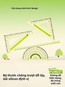 Nusign | Anti-slip Easy-to-Grab Ruler Set Transparent Positioning Silicone Strip