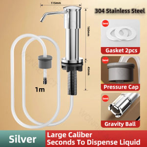 Kitchen Sink Soap Dispenser Built in Sink Soap Dispenser Brushed Nickel Countertop Soap Dispenser pump With 1m Extension Tube kit