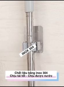 Móc INOX Treo Chổi Cây Lau Nhà Dán Tường Siêu Chắc Tặng Kèm Keo Dán