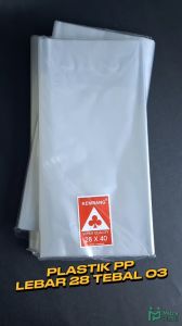 Plastik PP Lebar 28 Tebal 03 28x40 28x45 28x50 28x60 Kantong Plastik Bening Transparan
