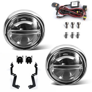 Sliver/Black Housing LED Rally Driving Light Front Bumper Grille For BMW MINI Cooper F55 F56 R55 R56 R60 Additional Headlight