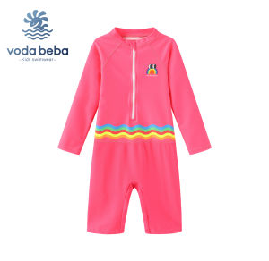 VODABEBA | Fluorescent One-Piece Childrens Swimwear Safety