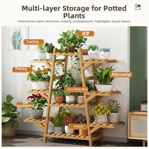 SHUQUE | Multi-layer Outdoor Mobile Plant Stand