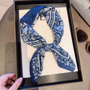 Hot Rainforest Silk Scarf Womens 70 Cotton Linen Versatile Spring Autumn Neck Protection Floral Print Large Square Fashionable