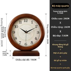 Hense | Đồng Hồ Bàn Gỗ Tinh Tế Không Ồn