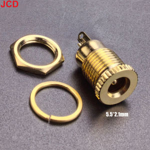 JCD | JCD 1 PC Mạ Vàng Dòng Điện Cao DC Ổ Cắm Điện Bộ 5.5*2.1 Mm Nam Đến Nữ Cắm 30V 20A Bộ Kết Nối Cho Thiết Bị Điện Tử