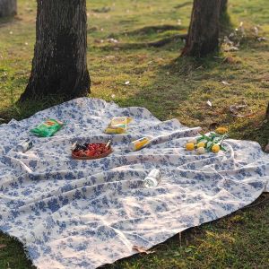 Beach Blanket White Seaside Picnic Mat Ins Photo Props Pure Color Portable Ultra-Light Lying Cloth Drape Picnic Cushion