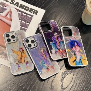 💯【Phone Case】+FREE Shipping 💯Joker Plating Smile Clown Unique Painted Phone Case Suitable For iPhone 16 15 14 13 12 11 Pro Max 14 15 16 Plus Cover